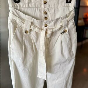 See By Chloe Cream High-waisted Pants